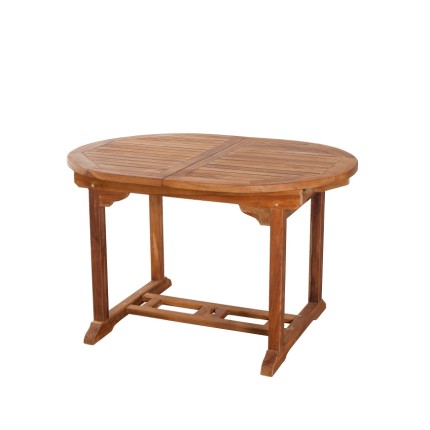 MAEVA Garden Table - Oval Teak Wood - 120/180 x 90 cm - Extendable