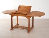 Table de jardin ovale extensible en bois Teck huilé