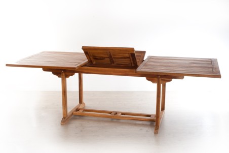 MAEVA Garden Table - Rectangular Teak Wood - 180/240 x 100 cm
