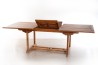 Table de jardin en bois Teck huilé - 180/240 x 100 cm