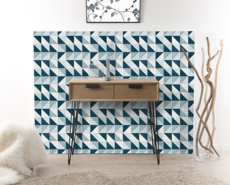 MARGAUX Natural Wood Console Table with 2 Drawers
