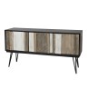 CARMEN - Acacia Wood 3-Door Buffet with Metal Legs