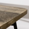 CARMEN - Dining Table 200x100cm Acacia Wood Metal Legs