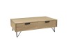 Table basse MARGAUX bois naturel 4 tiroirs