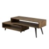 SIXTINE Brown Scandi-Style Rotating TV Stand