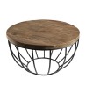 SIXTINE Round Coffee Table - 60x60cm Recycled Teak Top