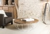 Table basse SIXTINE ronde teck recyclé 100x100cm