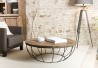 SIXTINE Round Shell Coffee Table 100x100cm - Recycled Teak Top