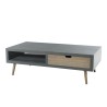 Lorenzo Gray Coffee Table with 1 Niche 2 Beige Drawers