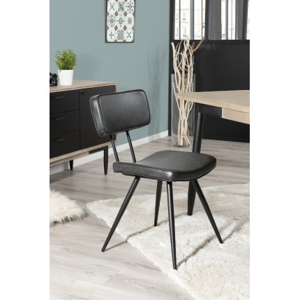 Lot de 2 chaises noires AUGUSTIN JAMES