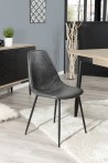 Lot de 2 chaises noires TOM JOHN - 43x54x81 cm
