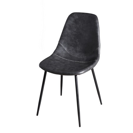 TOM Set of 2 Black JOHN Chairs - Stylish and Comfortable