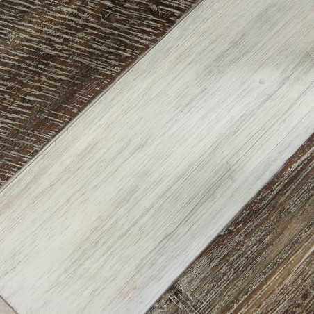 LEANDRE - Set of 2 Black Acacia and Steel Chairs