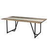 Table à manger LEANDRE 200x100cm bois acacia et acier noir