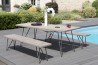 EMILE - Teak Wood Grey Garden Furniture 6/8 pers.