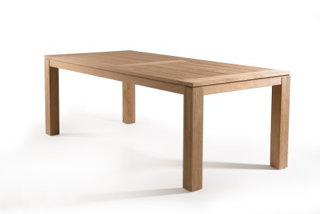 Table de jardin DENVER 220 x 100 cm en bois Teck