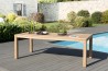Table de jardin en bois Teck KIM VIESTE 220 x 100 cm