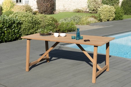Table de jardin KIM en bois Teck - SOHO 180 x 90 cm