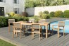 Salon de jardin en bois teck KIM - 6/8 pers.