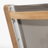 Ensemble 2 chaises jardin bois Teck taupe