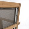 Ensemble 2 fauteuils jardin bois teck taupe