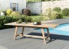 Table de jardin en teck massif - 8/10 personnes - rectangulaire extensible