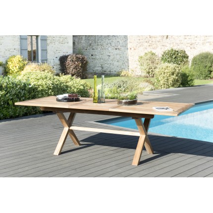 Premium Teak Garden Table - Rectangular - Extendable - 180/240x100 cm