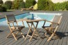 Salon de jardin en bois teck 2 pers.