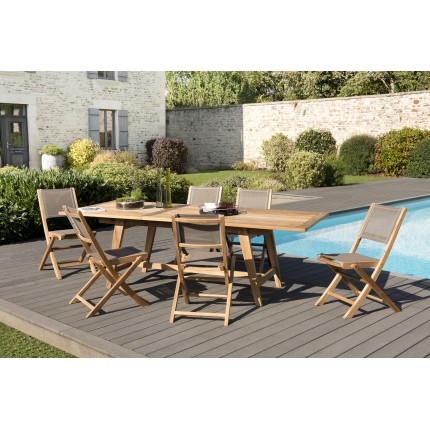 Teak Wood Garden Furniture Set for 8/10 People - Premium Outdoor Dining Set