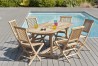 Ensemble de jardin en bois teck 6/8 pers