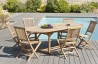 Salon de jardin en bois teck - 8/10 pers