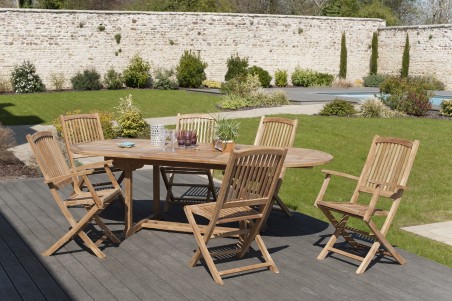 Premium Teak Wood Garden Furniture Set for 8/10 People