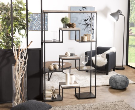 Étagère LEANDRE XL noire 100 x 170 cm