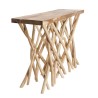 Console bois nature CLARA - Teck rectangulaire