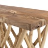 Console bois nature CLARA - Teck rectangulaire