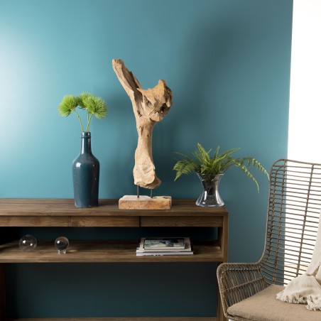 CLARA - Natural Teak Branch Decorative Object 'S' - Contemporary Home Decor