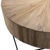 CLARA Round Coffee Table 90x90cm - Natural Teak Wood