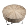 CLARA Round Coffee Table 90x90cm - Natural Teak Wood