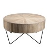 CLARA Round Coffee Table 90x90cm - Natural Teak Wood