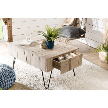 CLARA Rectangular Coffee Table with 2 Drawers