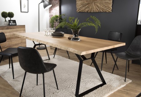 Table à manger MAXENCE en bois chêne 230x100cm