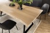 MAXENCE Rectangular Dining Table 230x100cm in Oak with Black Metal Legs