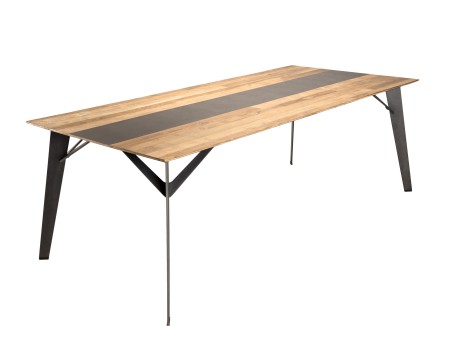 Table à manger MAXENCE en bois teck recyclé 220x100cm