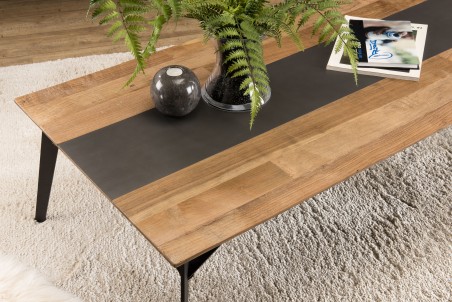 MAXENCE Rectangular Coffee Table 140x70cm - Recycled Teak Wood