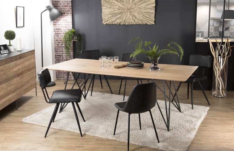 Table à manger MAXENCE en chêne 220x100cm