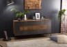 Buffet MAXENCE - Bois Teck Recyclé et Métal Gris Anthracite