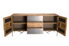 MAXENCE Sideboard - Recycled Teak Wood with Anthracite Grey Metal - Industrial Decor