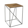Table d'appoint MAXENCE bois teck recyclé 35x35cm