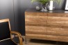 MAXENCE - Natural and Black Sideboard with 3 Doors | Recycled Teak Wood