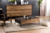 Table basse MAXENCE en teck recyclé et métal